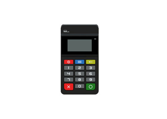 Impresora terminal pos de mano negra con diseño elegante