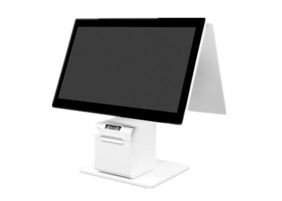 Todo en un solo punto de venta Registro de caja Computadora Máquina de POS de escritorio Android 11 Sistema de POS de doble pantalla